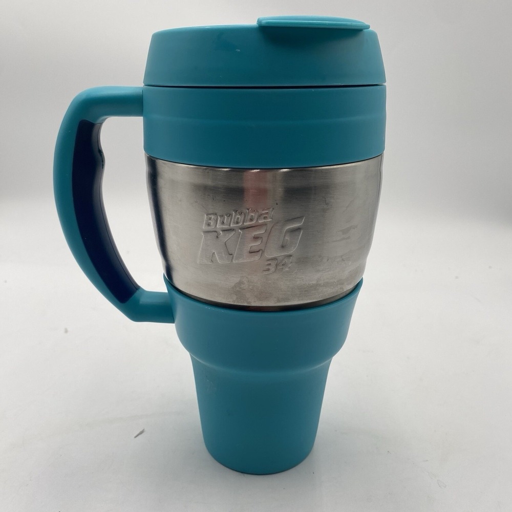 Inzone Bubba Keg Insulated Travel Mug Blue 34 Oz. Stainless Steel Band